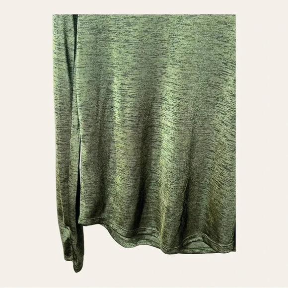 0225. LIBBY EDELMAN SHEER LONG SLEEVES TOP HUNTER GREEN IN COLOR SIZE MEDIUM‎ - Picture 4 of 8